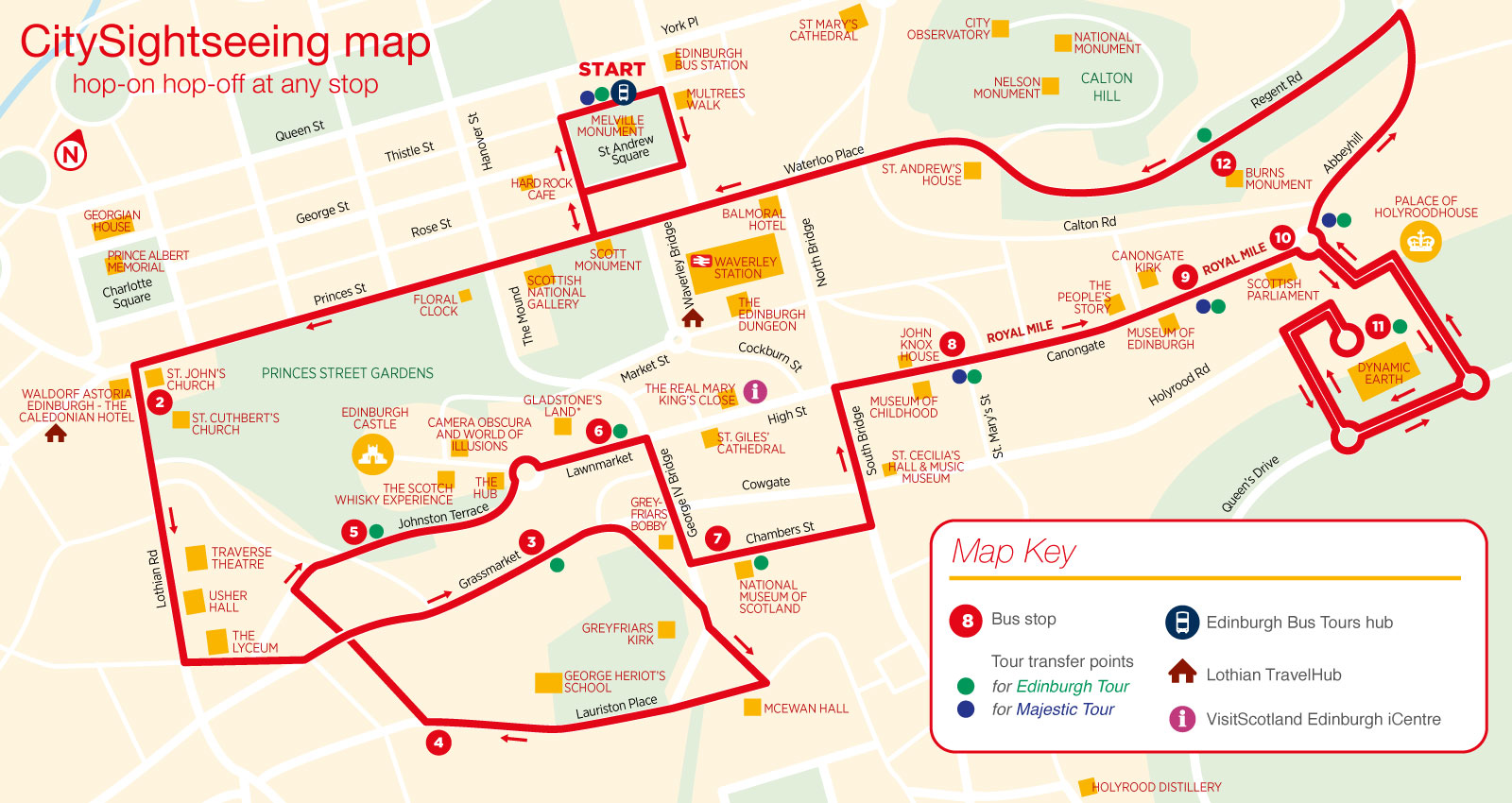 Saver Combo Edinburgh HopOn, HopOff Tour & Holyroodhouse Palace